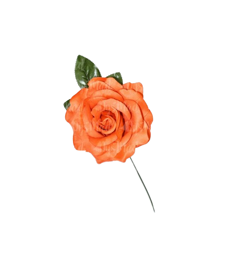 flor extragrande naranja de tela