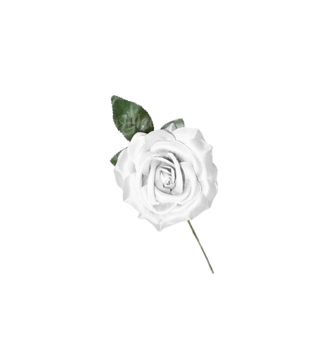 flor grande blanca de tela