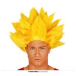 peluca goku amarillo para adulto