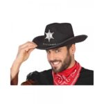 sombrero sheriff negro para adulto