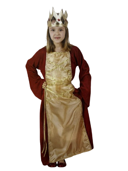 Disfraz reina medieval para niña