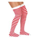 medias de rayas rojas y blancas