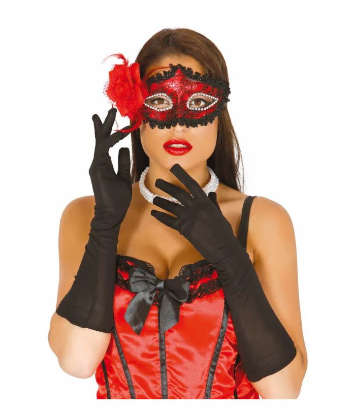 Guantes largos negros