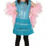 Disfraz charleston azul para niña