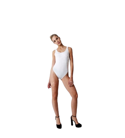 body blanco de tirante ancho para mujer