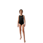 body negro de tirante ancho para niña