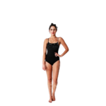 body negro de tirante fino para mujer