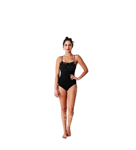 body negro de tirante fino para mujer