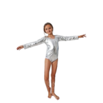 Body plata de manga larga infantil