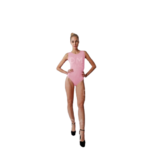 body rosa de tirante ancho para mujer