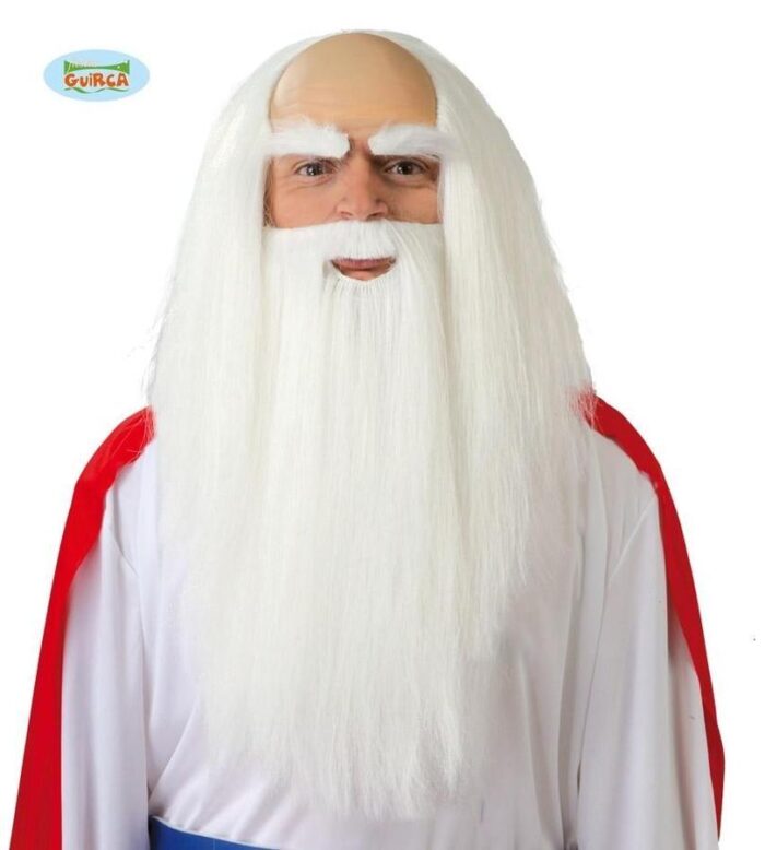 peluca y barba druida para adulto