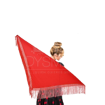 mantón de manila liso rojo