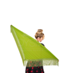 manton de manila liso verde pistacho