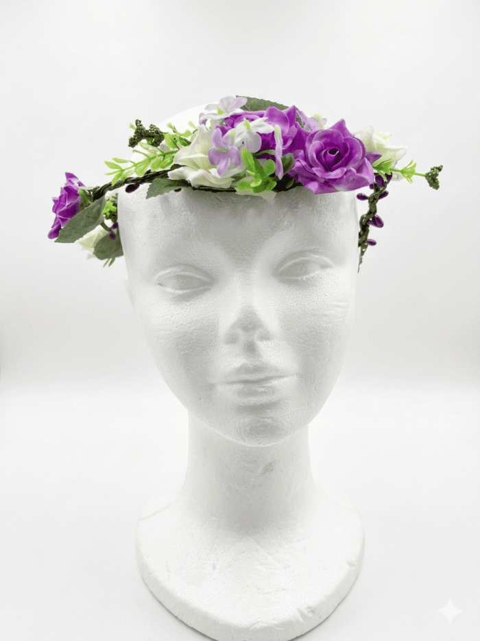 Diadema flores morado