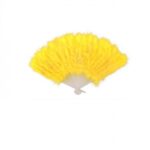 Abanico plumas amarillo