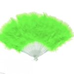 Abanico de plumas verde