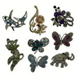 Broches de pedrería surtidos