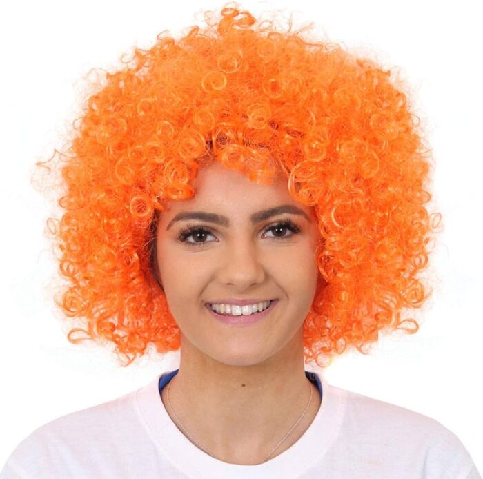 Peluca Afro Naranja