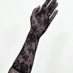 Guantes de encaje negros