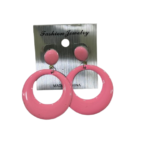 Pendientes de sevillana rosa pequeños