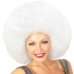 Peluca afro blanca