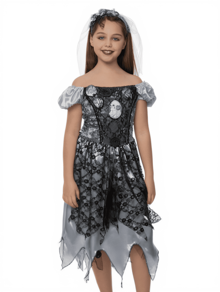 Disfraz novia fantasma infantil