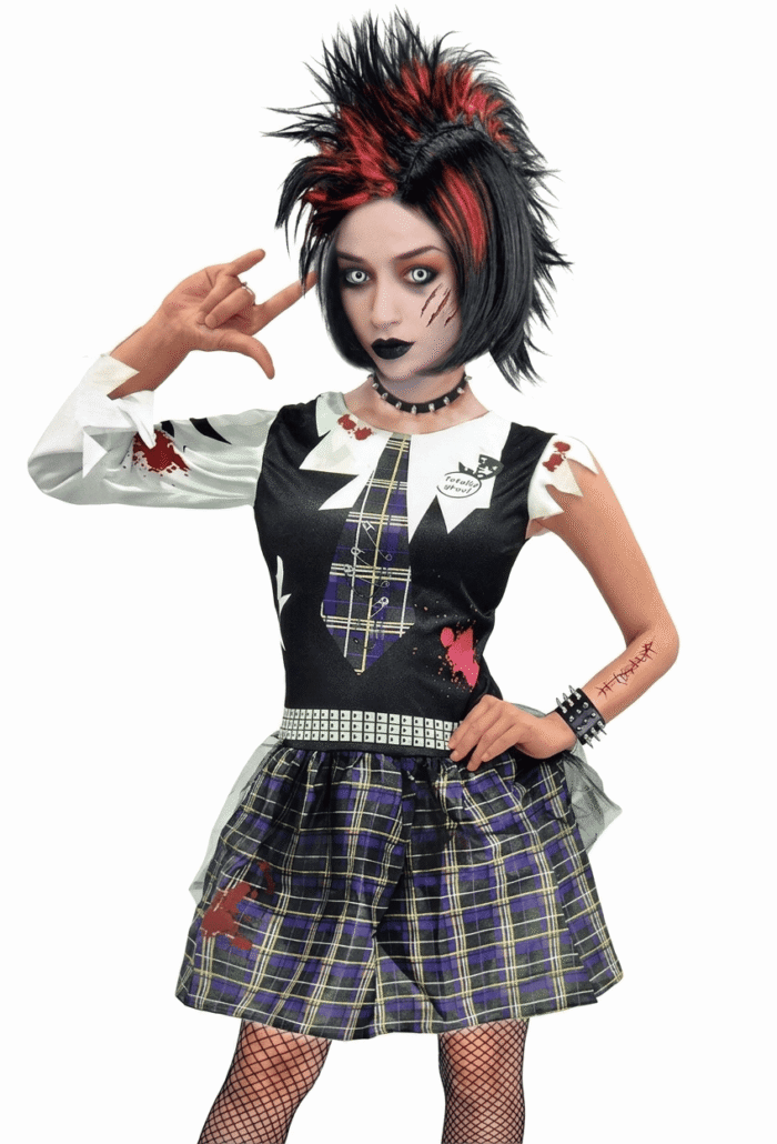 Disfraz zombie escolar para niña