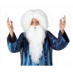 peluca ybarba blanca de mago merlin