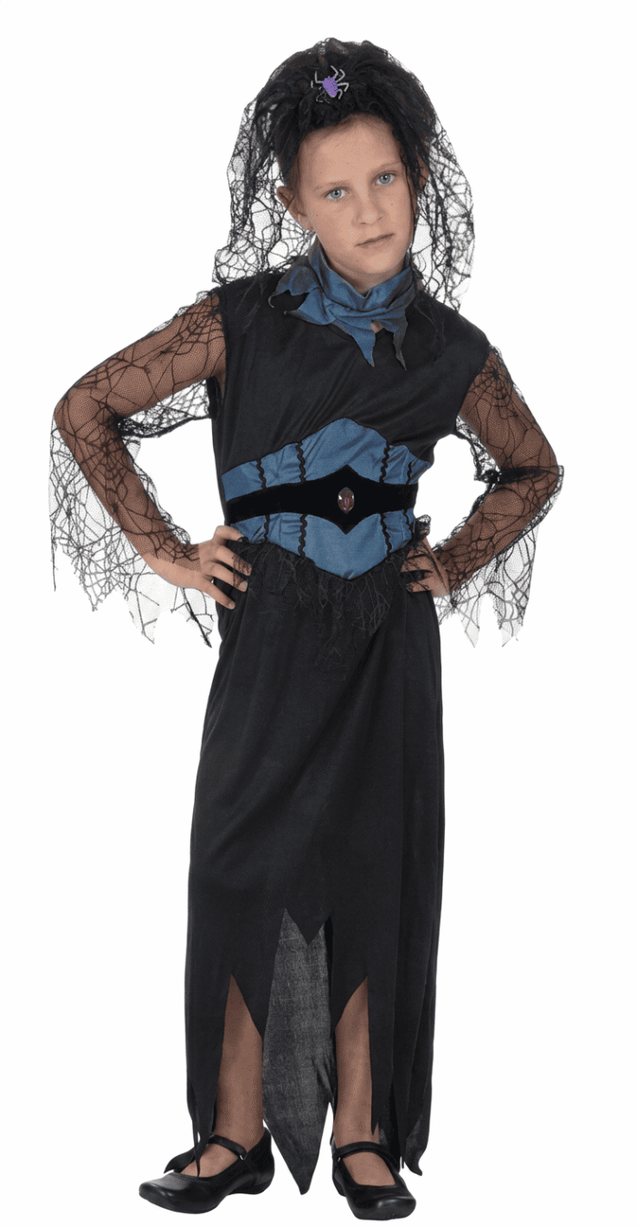 Disfraz viuda negra para niña