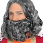 Barba y peluca gris para rey mago