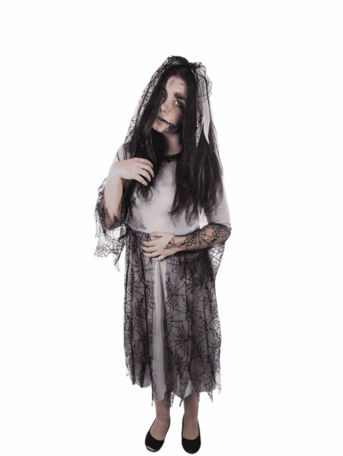 Disfraz novia zombie para niña