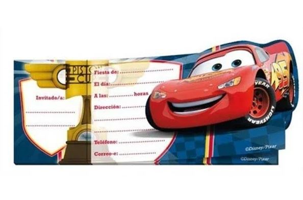 Invitaciones talonarios cars