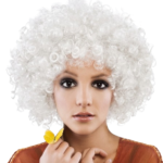 Peluca pelo abro blanca