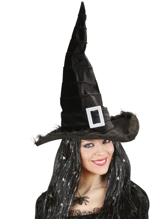 Sombrero de bruja con hebilla