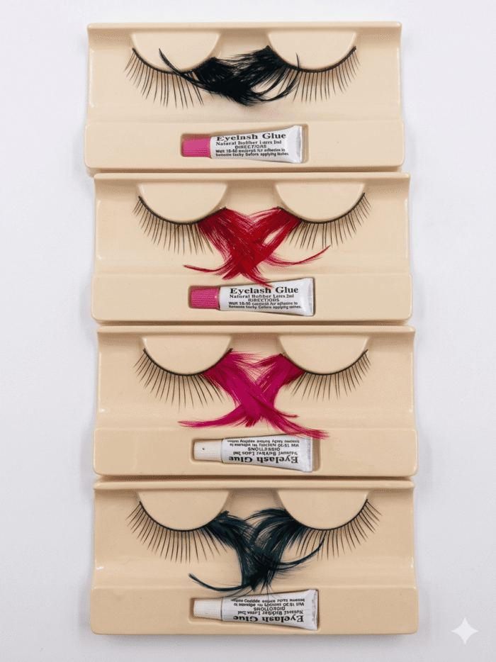 Pestañas con plumas surtidas