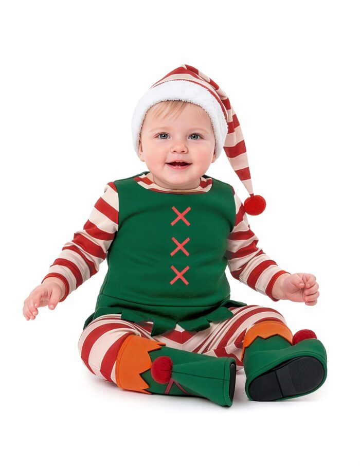 disfraz de elfo navideño para bebé