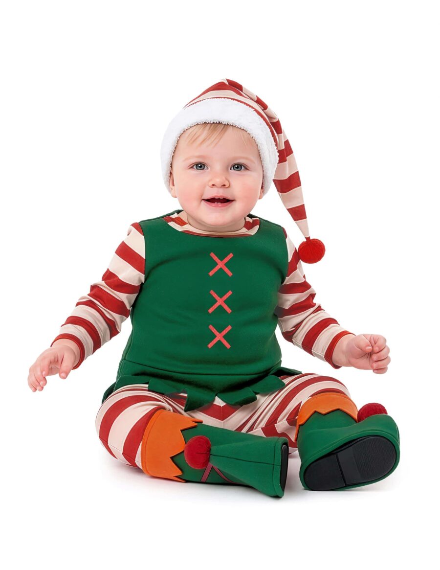 disfraz de elfo navideño para bebé