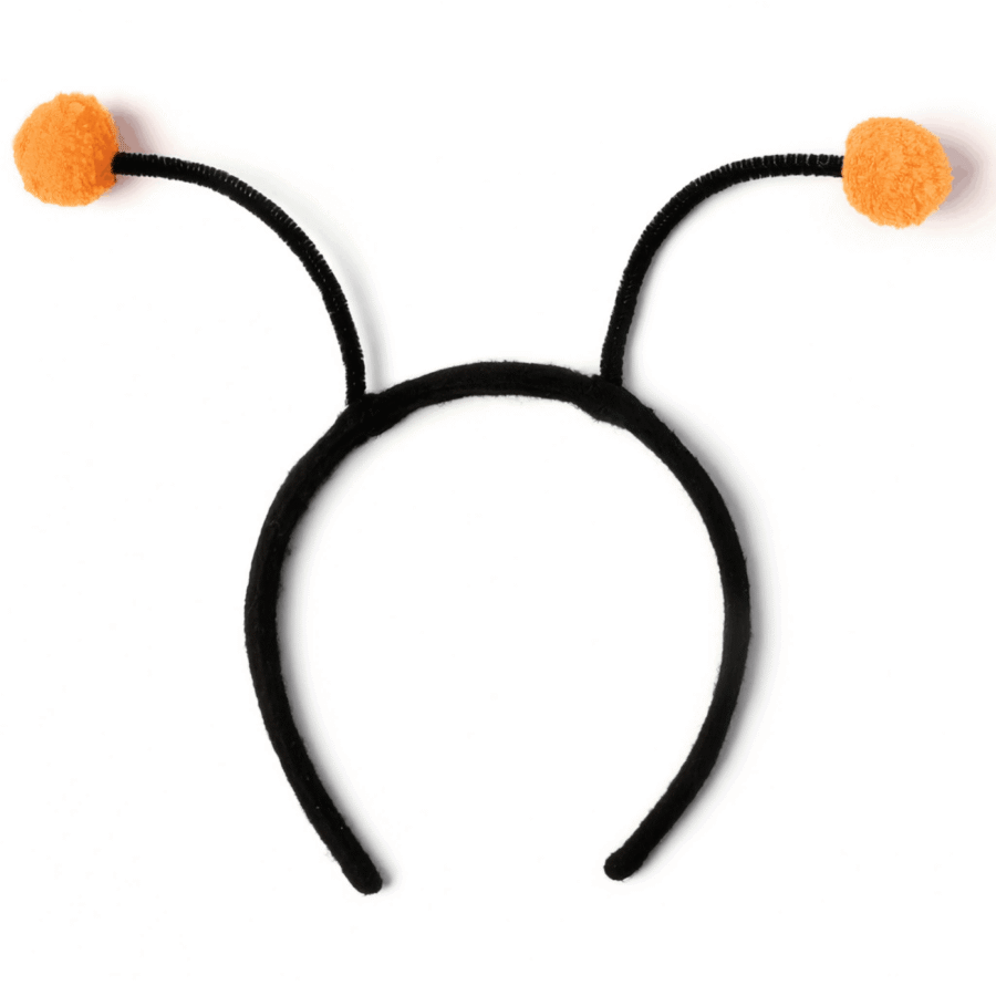 diadema antenas naranjas