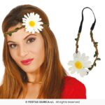 diadema de hippie con flor