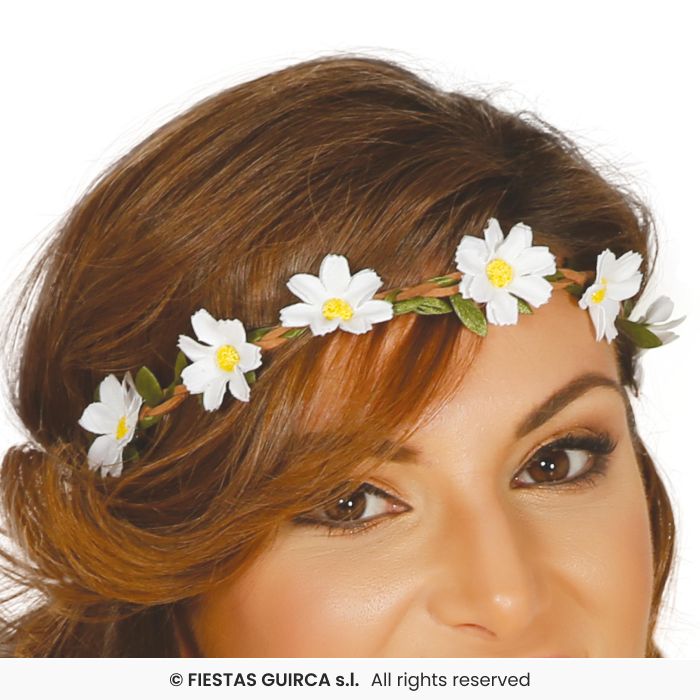 diadema de hippie flores