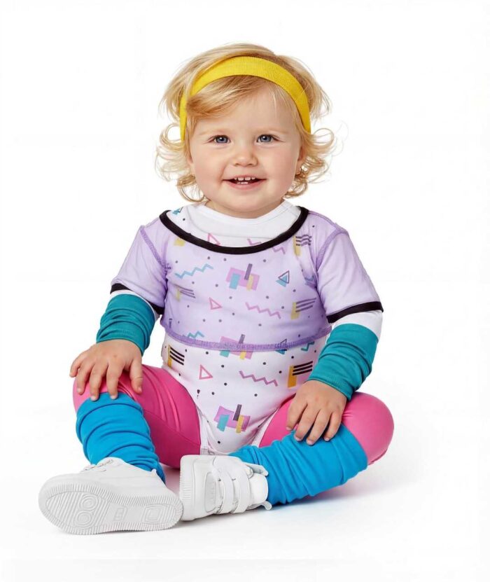 disfraz aerobic niña años 80 para bebé