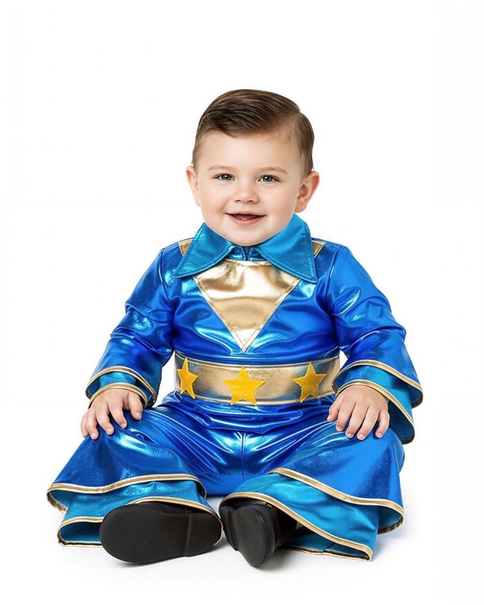 disfraz de disco azul para bebe