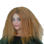 peluca melena afro castaña para adulto