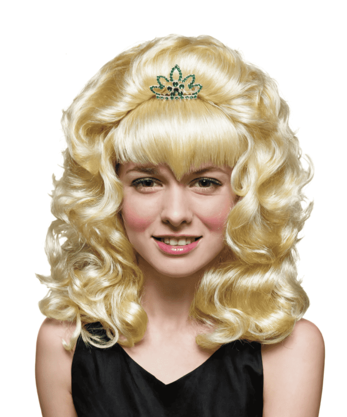 peluca princesa rubia