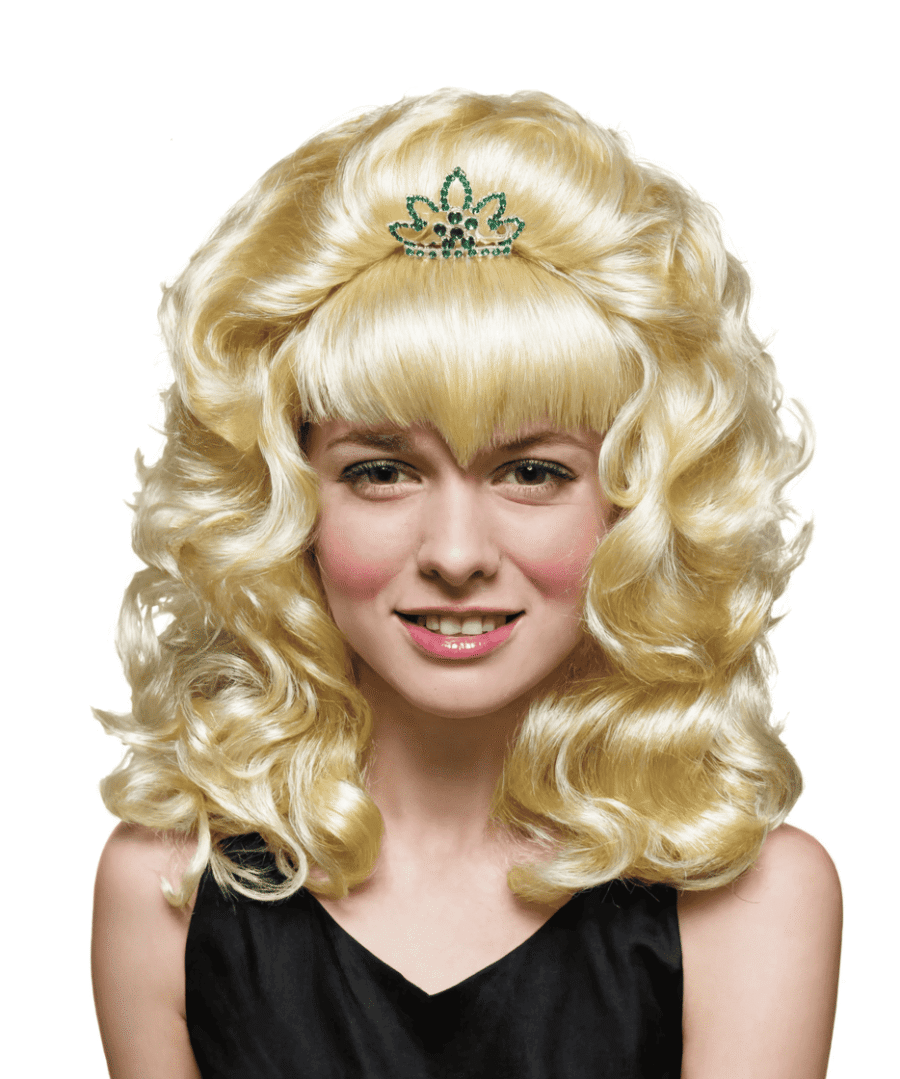 peluca princesa rubia