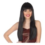 peluca larga lisa morena para adulto