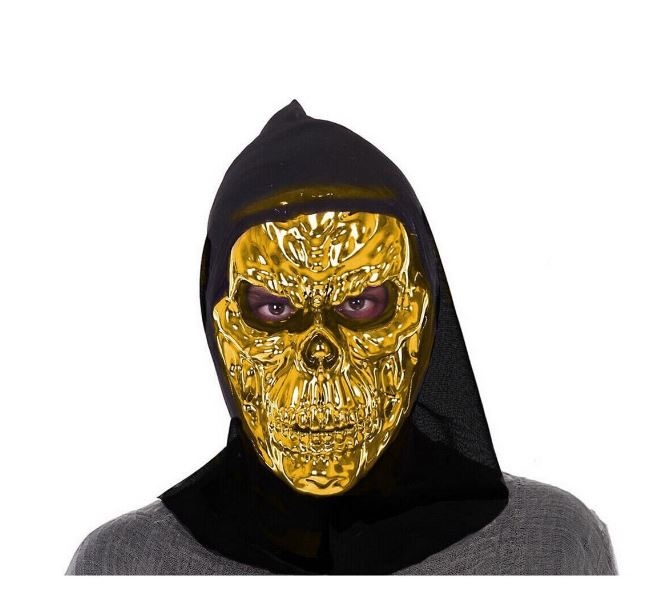 máscara calavera oro