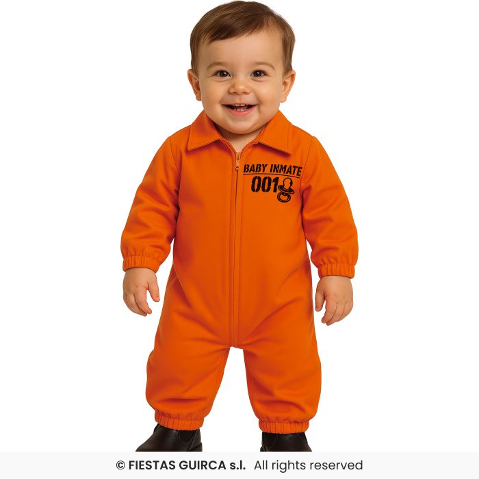 disfraz de convicto naranja para bebé