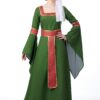 disfraz dama medieval verde