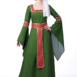 disfraz dama medieval verde